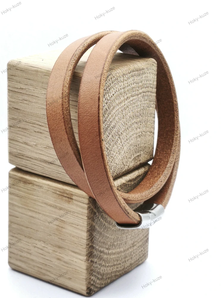 Kožený náramek UNISEX 10 mm cognac