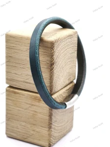 Kožený náramek UNISEX 0,8 mm modrá