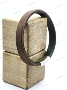 Kožený náramek UNISEX 10 mm hnědá