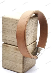 Kožený náramek UNISEX 16 mm cognac