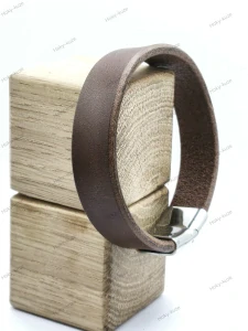 Kožený náramek UNISEX 16 mm hnědá