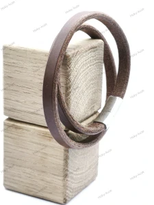 Kožený náramek UNISEX 0,8 mm hnědá