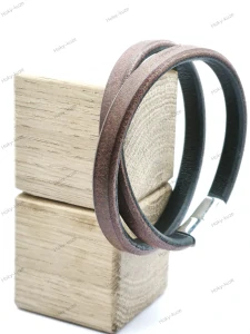 Kožený náramek UNISEX 0,8 mm hnědá