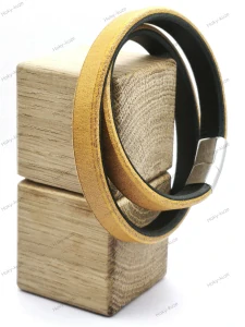 Kožený náramek UNISEX 10 mm žlutá