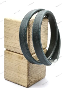 Kožený náramek UNISEX 10 mm modrá