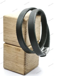 Kožený náramek UNISEX 10 mm černá