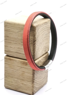 Kožený náramek UNISEX 0,8 mm červený